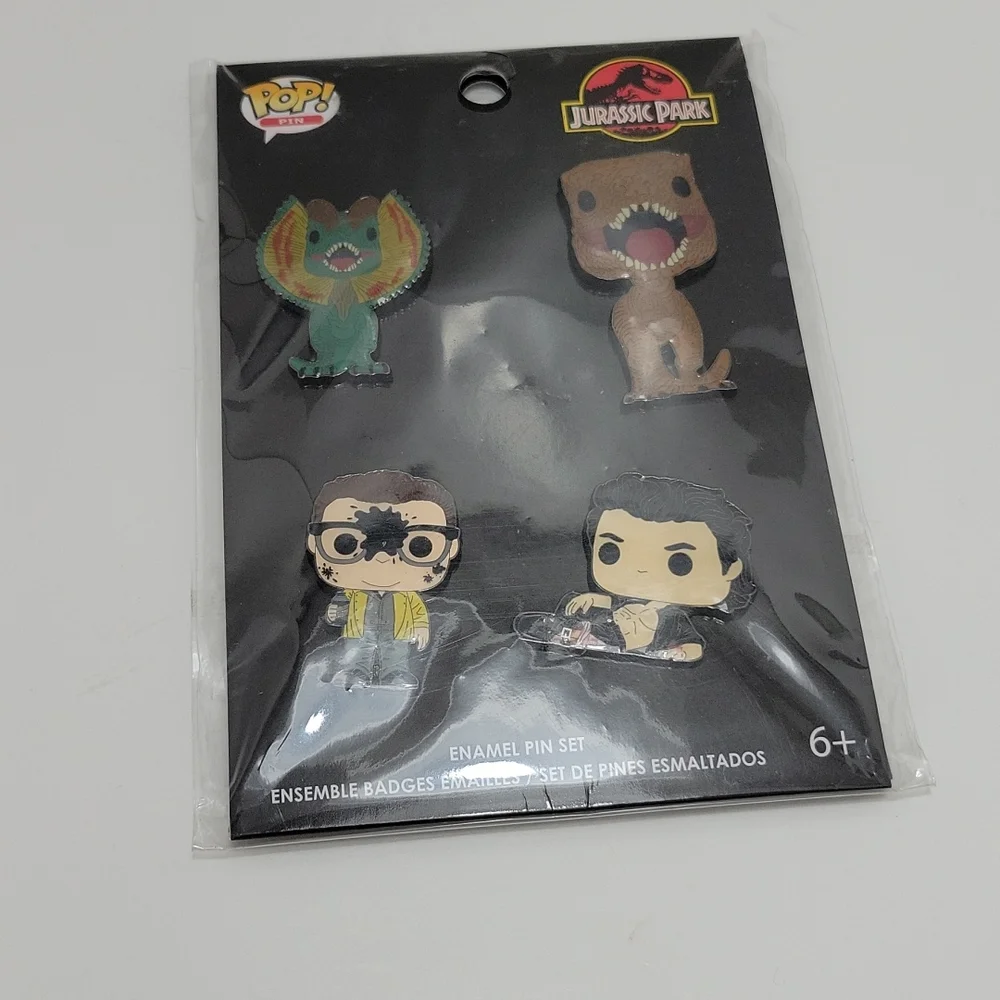 Pop Jurassic Park Nwtg Set of 4 Pins